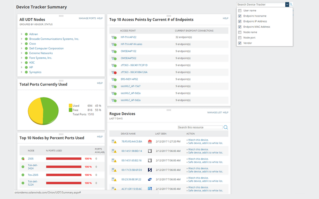 Network Port Scanner Network Port Scanning Tool SolarWinds