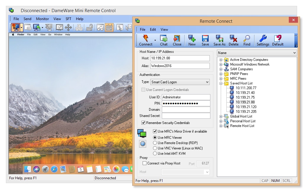 Mac Remote Control - Remotely Access Mac Software | Dameware
