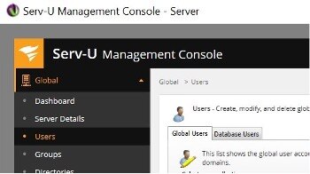 Serv-U Management Console