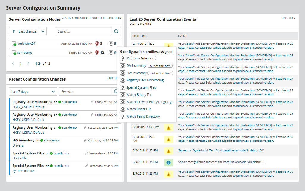 Registry Monitoring Tool Track Registry Changes SolarWinds