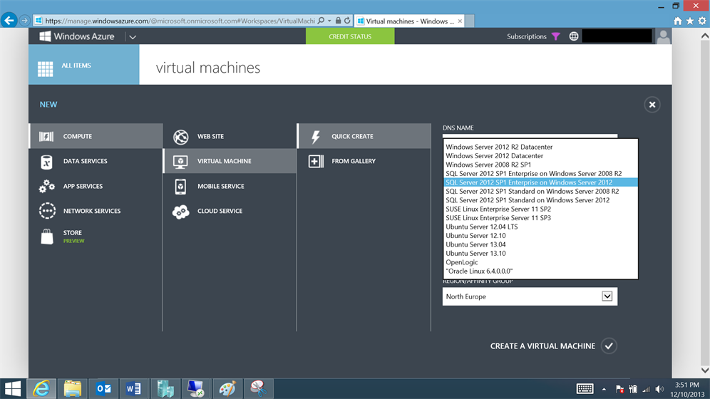 Connect Azure VM SSMS 1