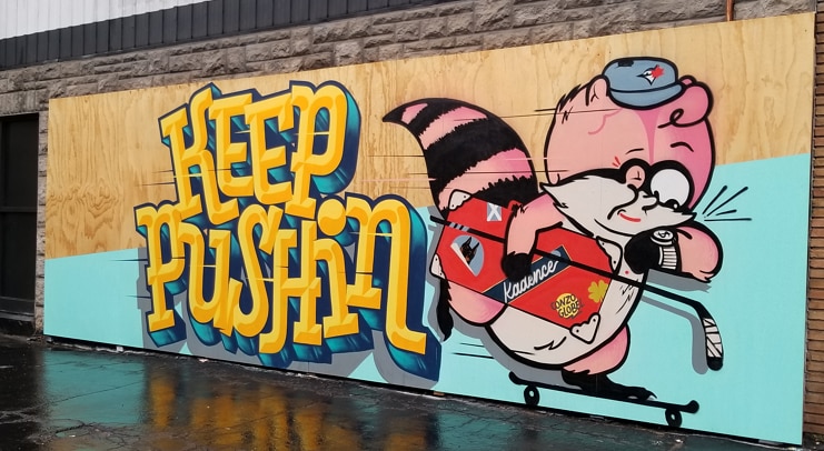 Keep Pushin' Raccoon Toronto