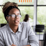 Employee discussing ITSM at work