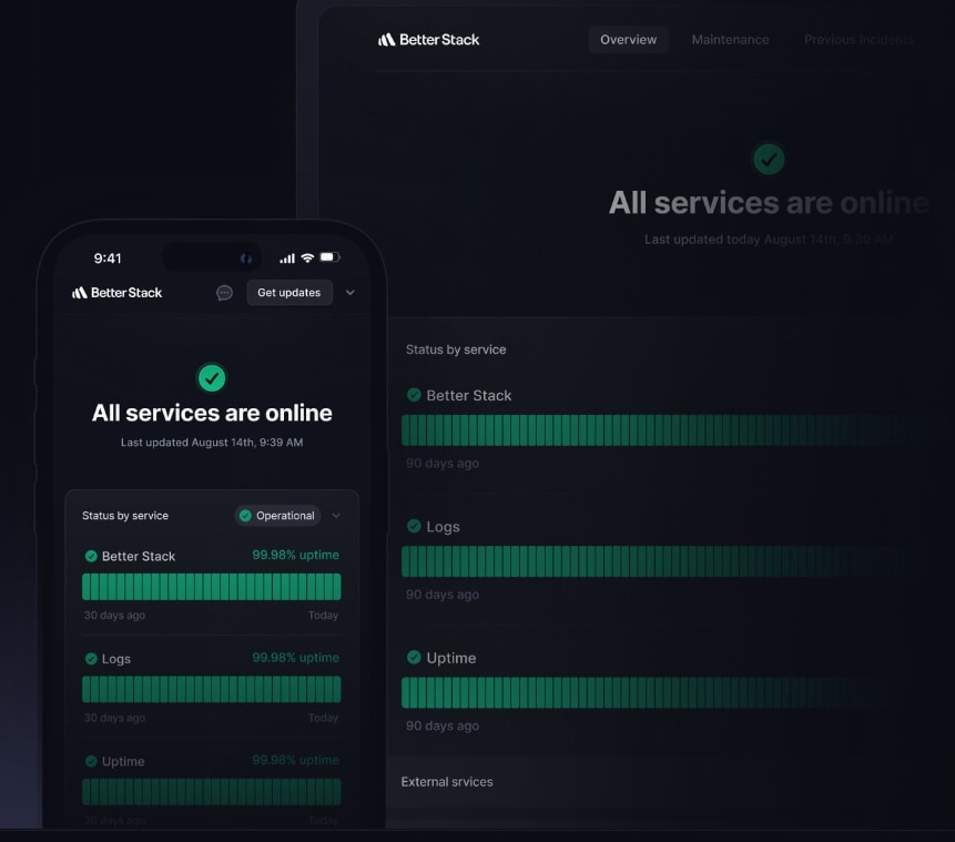 Better Stack Status Pages