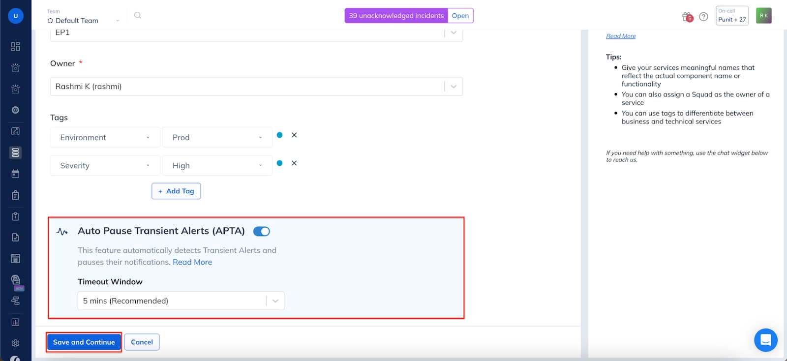 Auto Pause Flapping Alerts