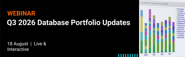 Database Portfolio Product Update webinar banner